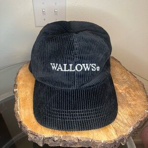 WALLOWS Black Corduroy Cap
